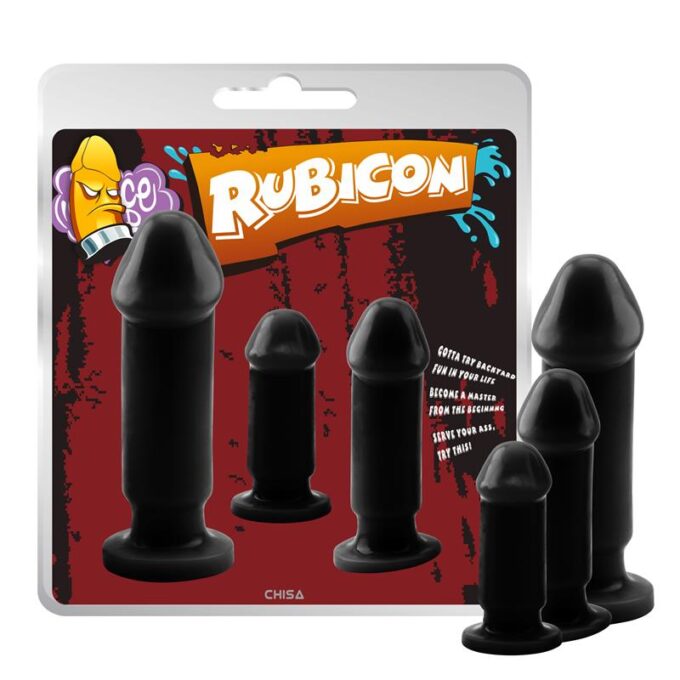 Set 3 Dopuri Anale Evil PVC Negru 1 Set 3 Dopuri Anale Evil PVC Negru