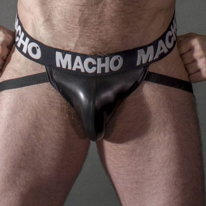 Bikini Suspensor Jock Black, Piele Ecologica, Negru, S 1 Bikini Suspensor Jock Black, Piele Ecologica, Negru, S