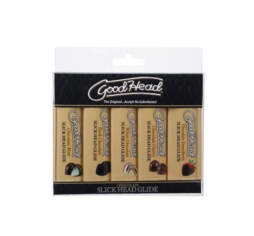Set 5 buc Lubrifianti pe Baza de Apa, Aroma Ciocolata, Diverse Sortimente, 5x30 ml