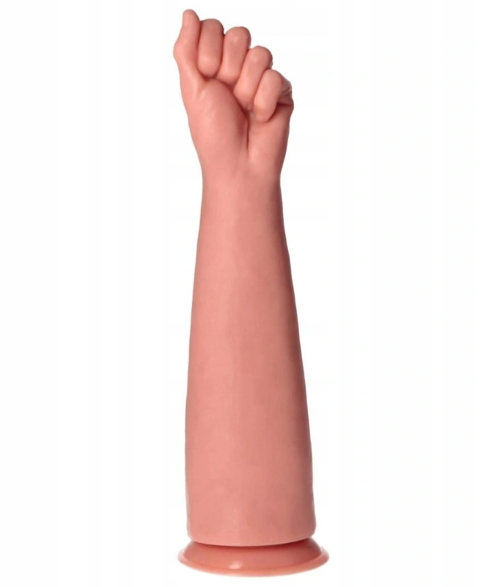 Dildo Anal Fisting Sugarloaf cu Ventuza, PVC, Natural, 38 cm