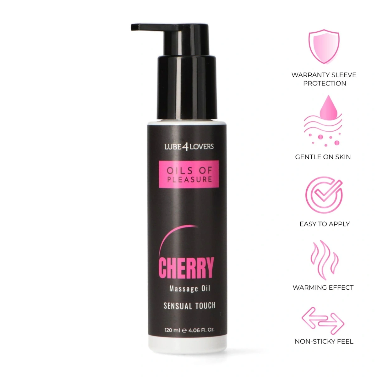 Ulei de Masaj cu Efect de Incalzire, Oils of Pleasure, Cirese, 120 ml