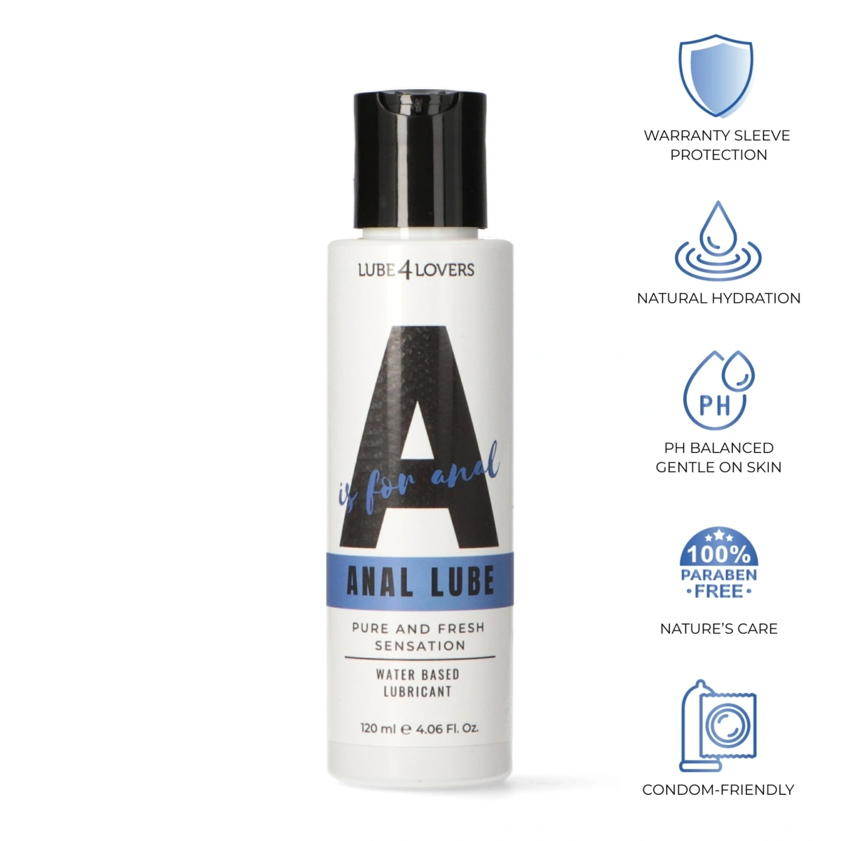 Lubrifiant Anal pe Baza de Apa, A is for Anal, 120 ml