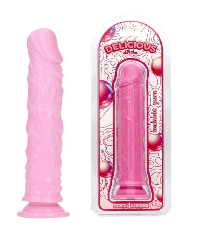 Dildo Realist Parfumat Jim, Aroma Guma de Mestecat, PVC, Roz, 20 cm 1 Dildo Realist Parfumat Jim, Aroma Guma de Mestecat, PVC, Roz, 20 cm