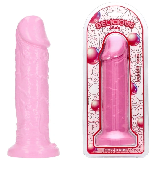 Dildo Realist Parfumat Max, Aroma Guma de Mestecat, PVC, Roz, 25 cm 1 Dildo Realist Parfumat Max, Aroma Guma de Mestecat, PVC, Roz, 25 cm