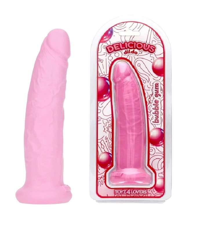 Dildo Realist Parfumat Sam, Aroma Guma de Mestecat, PVC, Roz, 19.5 cm 1 Dildo Realist Parfumat Sam, Aroma Guma de Mestecat, PVC, Roz, 19.5 cm