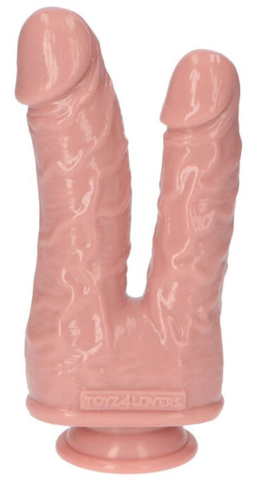 Dildo dublu Italian Cock Natural 21 cm 1 Dildo dublu Italian Cock Natural 21 cm