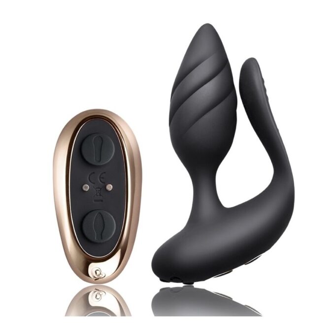 Vibrator Cuplu Cocktail Remote Control 10 Moduri Vibratii USB Silicon Negru 1 Vibrator Cuplu Cocktail Remote Control 10 Moduri Vibratii USB Silicon Negru