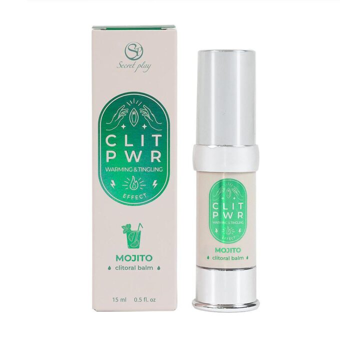Balsam Stimulator pentru Clitoris Clit PWR cu Efect Vibrator si de Incalzire, Aroma Mojito, 15 ml