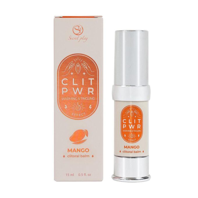Balsam Stimulator pentru Clitoris Clit PWR cu Efect Vibrator si de Incalzire, Aroma Mango, 15 ml