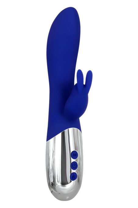 Vibrator Royal Rabbit Warming, 10 Moduri Vibratii, Silicon, USB, Albastru, 19.6 cm 1 Vibrator Royal Rabbit Warming, 10 Moduri Vibratii, Silicon, USB, Albastru, 19.6 cm