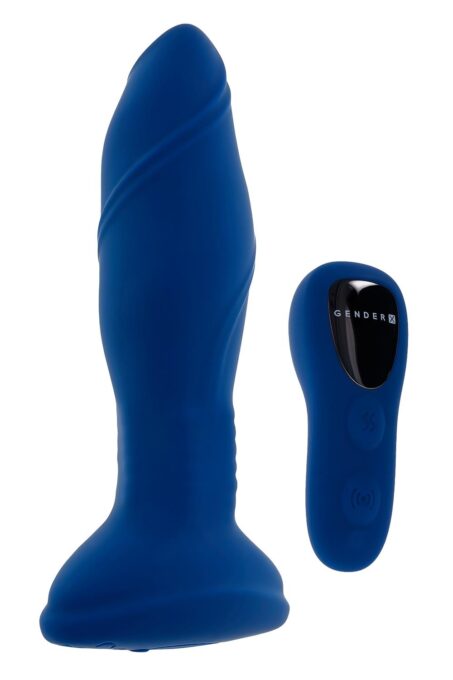 Vibrator Anal Sway With Me, Remote Control, Silicon, USB, Albastru, 14.6 cm 1 Vibrator Anal Sway With Me, Remote Control, Silicon, USB, Albastru, 14.6 cm