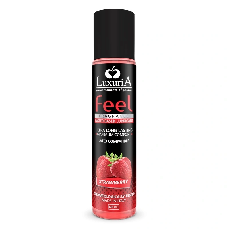 Lubrifiant Feel pe Baza de Apa, Aroma Capsuni, 60 ml