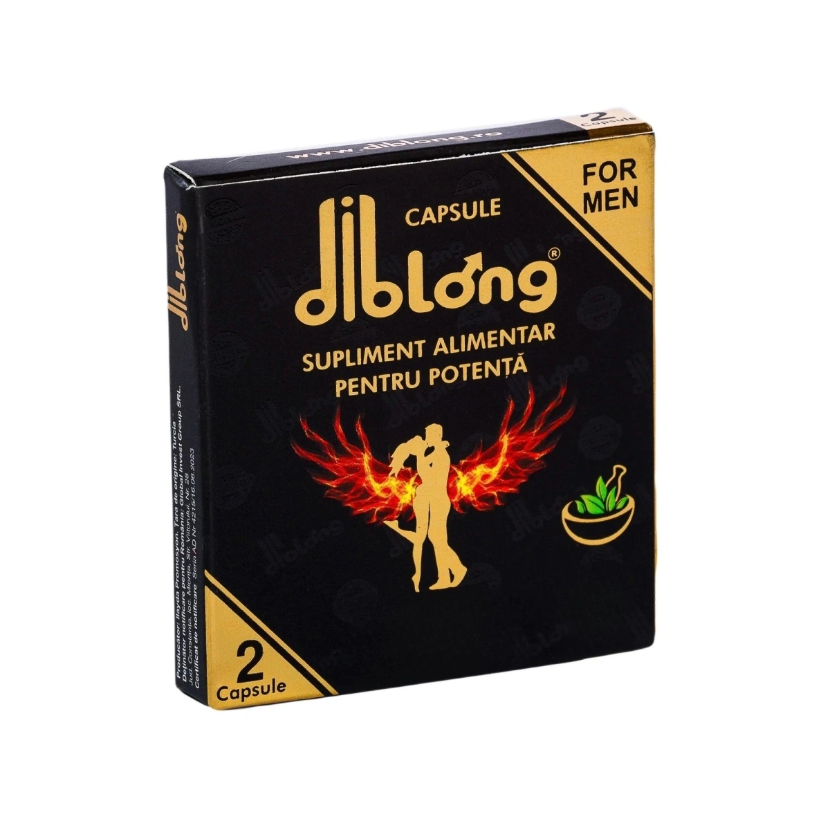 Supliment alimentar Capsule Diblong Ginseng pentru barbati, sub forma de capsule, cu plante care sustin sanatatea sexuala si functia erectila, 1 cutie x 2 buc