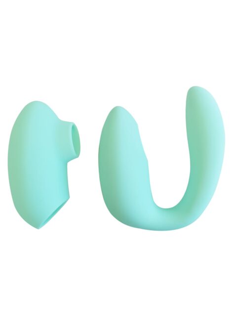 Vibrator Couples Foreplay Enhancer cu Atasament, Silicon, USB, Verde 1 Vibrator Couples Foreplay Enhancer cu Atasament, Silicon, USB, Verde
