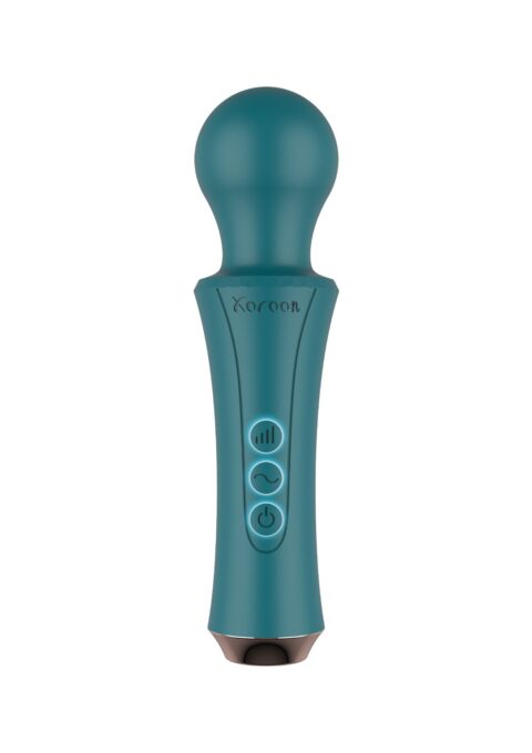 Vibrator The Personal Wand, 10 Moduri Vibratii, 3 Viteze, Silicon, USB, Verde, 18.5 cm