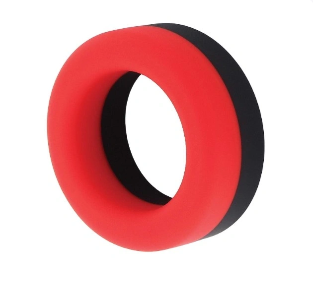 Inel de Penis Prolong Power, Silicon Lichid, Rosu/Negru 1 Inel de Penis Prolong Power, Silicon Lichid, Rosu/Negru
