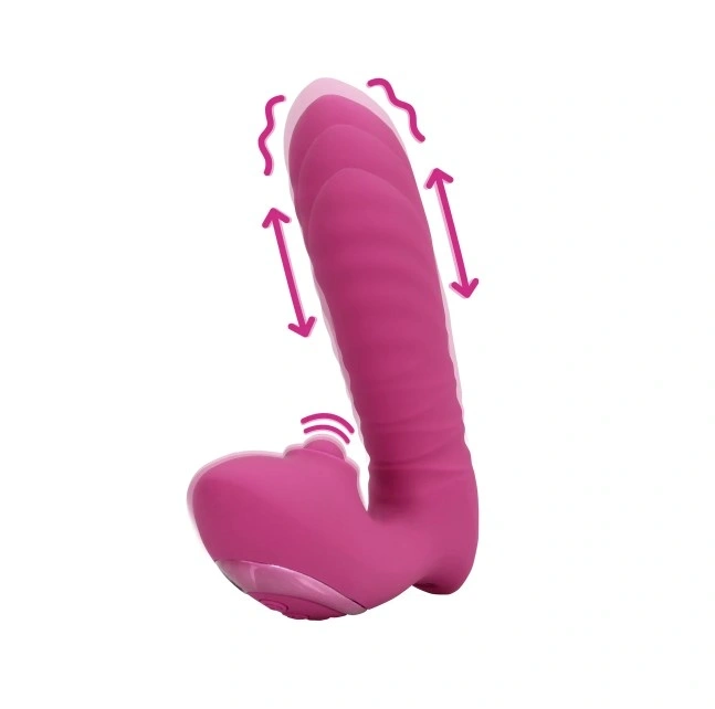 Vibrator Thrusting&Tapping, 10 Moduri Stimulatoare, Silicon, USB, Roz, 15.6 cm