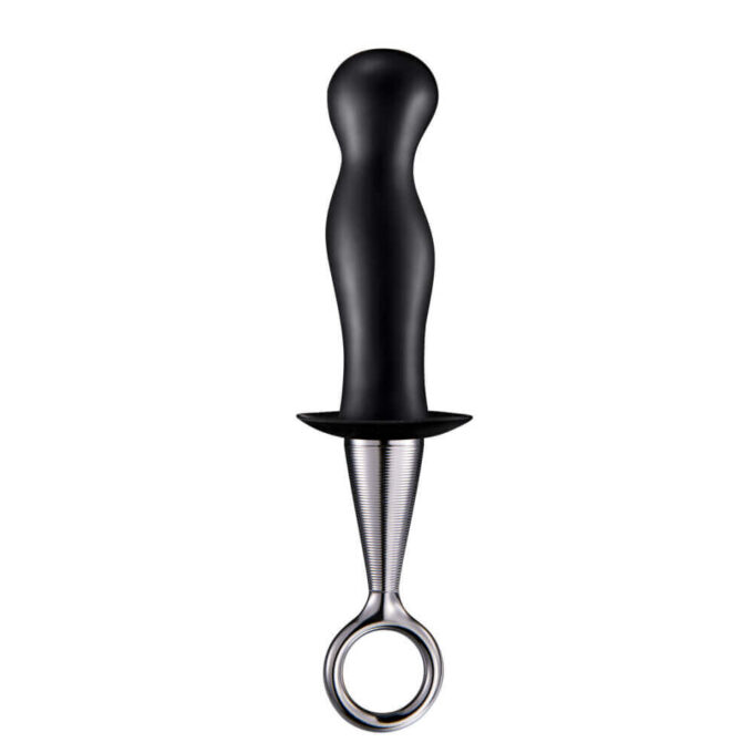 Dop Anal Menzstuff Silicon cu Inel de Recuperare Aspect Metalic 22 cm 1 Dop Anal Menzstuff Silicon cu Inel de Recuperare Aspect Metalic 22 cm