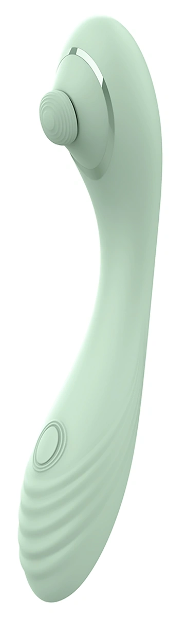 Stimulator Bendable Dual Tapping Vibe, Silicon, USB, Verde, 23 cm 1 Stimulator Bendable Dual Tapping Vibe, Silicon, USB, Verde, 23 cm