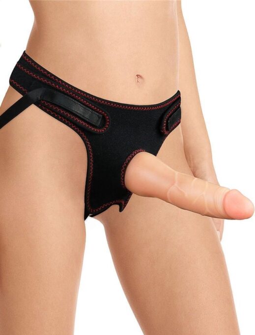 Strap On Easy Dildo Natural Detasabil 20 cm 1 Strap On Easy Dildo Natural Detasabil 20 cm