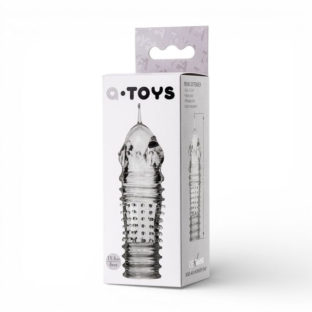 Manșon pentru penis A-TOYS Baldi, pentru îngroșare și stimulare intensă, texturat, cu striații, transparent, 15 cm 1 Manșon pentru penis A-TOYS Baldi, pentru îngroșare și stimulare intensă, texturat, cu striații, transparent, 15 cm