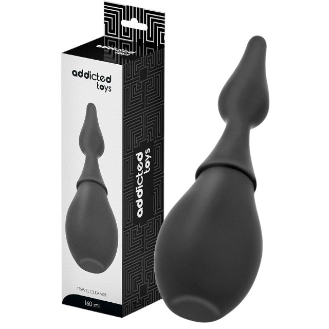 Duș anal ADDICTED TOYS Travel Cleaner Model 1, capacitate 160 ml, compact și ușor de folosit, din silicon moale, negru 1 Duș anal ADDICTED TOYS Travel Cleaner Model 1, capacitate 160 ml, compact și ușor de folosit, din silicon moale, negru