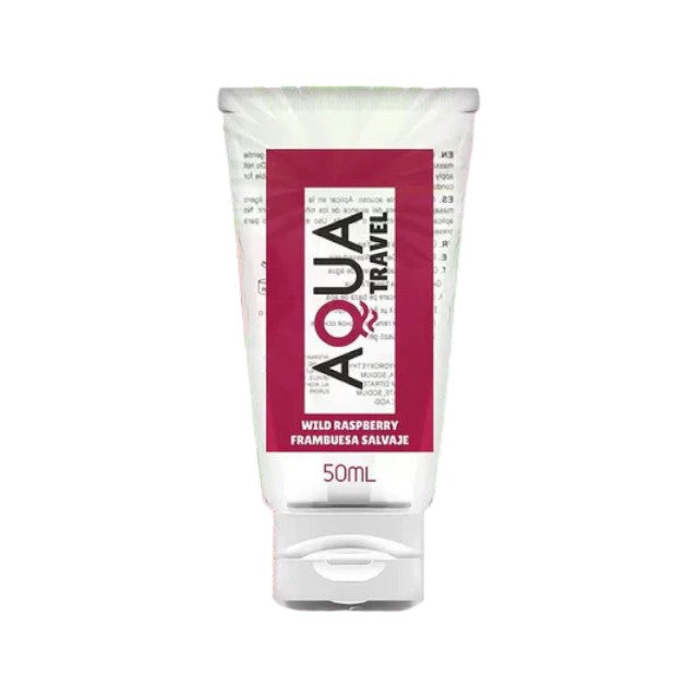 Lubrifiant cu aromă AQUA TRAVEL Wild Raspberry, pe bază de apă, cu gust delicios de zmeură sălbatică, 50 ml 1 Lubrifiant cu aromă AQUA TRAVEL Wild Raspberry, pe bază de apă, cu gust delicios de zmeură sălbatică, 50 ml