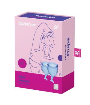 Cupa menstruala, Satisfyer Feel Secure, culoare albastru, 1 cutie x 2 buc 1 Cupa menstruala, Satisfyer Feel Secure, culoare albastru, 1 cutie x 2 buc