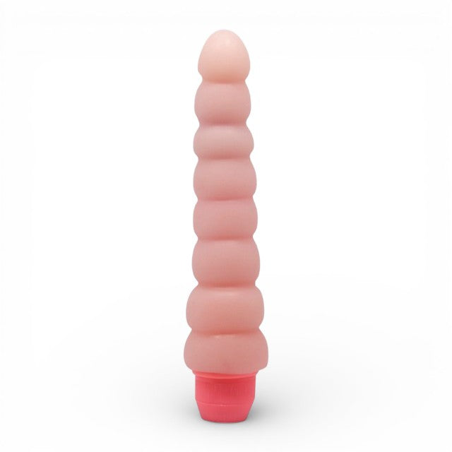 Vibrator BAILE Flexi Vibe Spine, cu design curbat și texturat, vibrații multiple, din TPE, culoarea pielii, 19 cm 1 Vibrator BAILE Flexi Vibe Spine, cu design curbat și texturat, vibrații multiple, din TPE, culoarea pielii, 19 cm