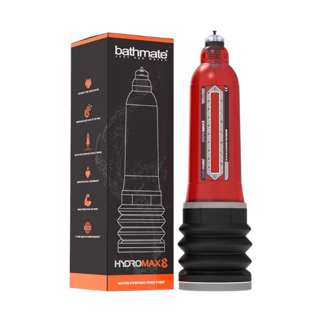 Pompă pe bază de apă BATHMATE HYDROMAX8 - Red, pentru mărirea penisului și îmbunătățirea performanțelor sexuale, roșu 1 Pompă pe bază de apă BATHMATE HYDROMAX8 - Red, pentru mărirea penisului și îmbunătățirea performanțelor sexuale, roșu