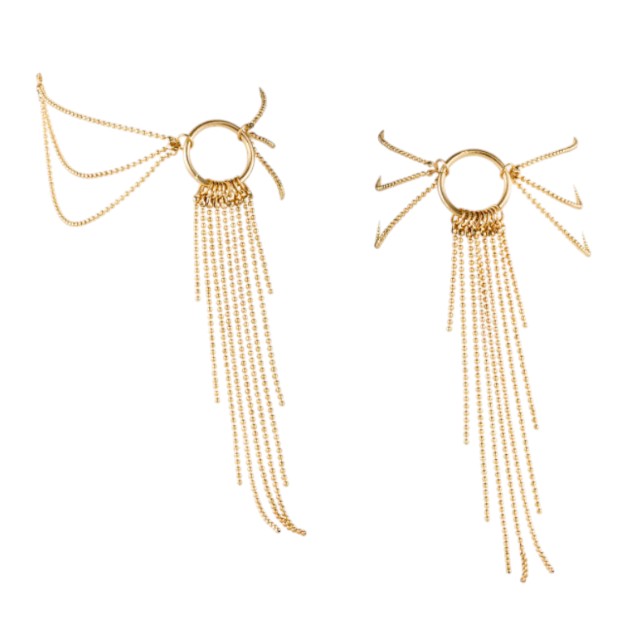 Brățări pentru picior BIJOUX INDISCRETS Magnifique, design elegant cu inel și lanțuri metalice, culoare auriu 1 Brățări pentru picior BIJOUX INDISCRETS Magnifique, design elegant cu inel și lanțuri metalice, culoare auriu
