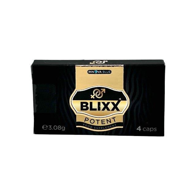 Capsule BLIXX Potent, unisex, pentru libido, potență și îmbunătățirea performanțelor sexuale, cu guarana și ginseng, 4 buc