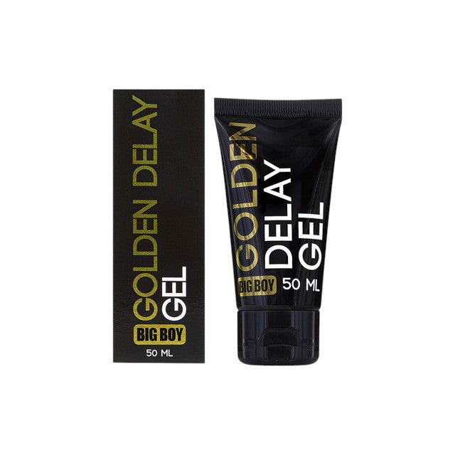 Gel BIG BOY Golden Delay, ajută la întârzierea ejaculării, efect de răcire, compatibil cu prezervative, 50 ml