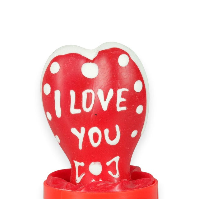 Prezervativ decorativ artistic CONDOMERIE I Love You Model 2, pictat manual, stil boem, din latex
