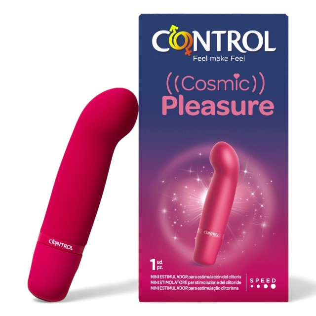Stimulator clitoris CONTROL Cosmic Pleasure, 5 funcții de vibrație, rezistent la apă, din silicon medical, culoare fucsia 1 Stimulator clitoris CONTROL Cosmic Pleasure, 5 funcții de vibrație, rezistent la apă, din silicon medical, culoare fucsia