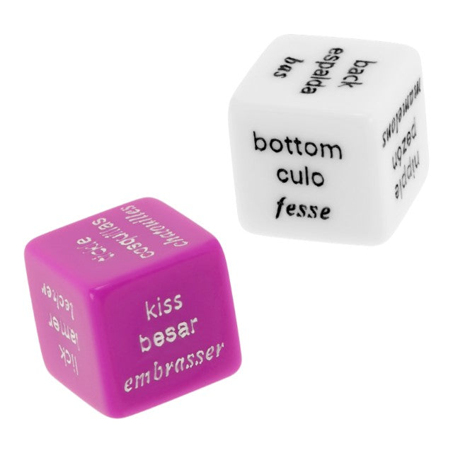 Joc erotic pentru cupluri COVERME Erotic Dice, include 2 zaruri cu provocări și părți ale corpului, culoare alb/mov 1 Joc erotic pentru cupluri COVERME Erotic Dice, include 2 zaruri cu provocări și părți ale corpului, culoare alb/mov