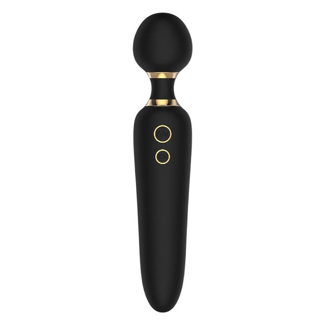 Aparat de masaj dublu DREAMTOYS Elite Noah Dual Wand, cu două capete, pentru corp și zonele intime, 7 funcții de vibrație, negru