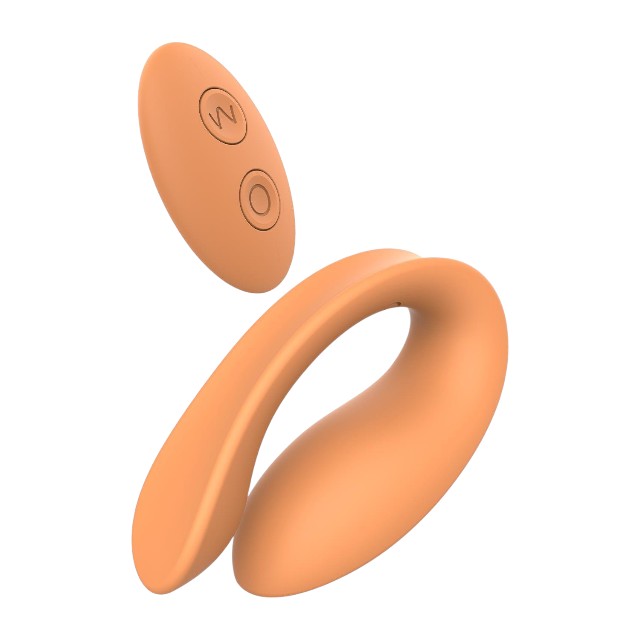 Vibrator dublu DREAMTOYS Glam Couples Vibrator, control prin telecomandă, 7 funcții de vibrație, culoare portocaliu 1 Vibrator dublu DREAMTOYS Glam Couples Vibrator, control prin telecomandă, 7 funcții de vibrație, culoare portocaliu