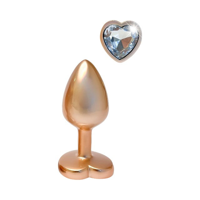 Plug anal DREAMTOYS Pearl Gold Plug, cu bază în formă de inimă, lungime 7.1 cm, diametru 2.7 cm, auriu, mărime S 1 Plug anal DREAMTOYS Pearl Gold Plug, cu bază în formă de inimă, lungime 7.1 cm, diametru 2.7 cm, auriu, mărime S