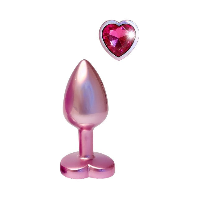 Plug anal DREAMTOYS Pearl Pink Plug, cu bază în formă de inimă, lungime 7.1 cm, diametru 2.7 cm, roz, mărime S 1 Plug anal DREAMTOYS Pearl Pink Plug, cu bază în formă de inimă, lungime 7.1 cm, diametru 2.7 cm, roz, mărime S