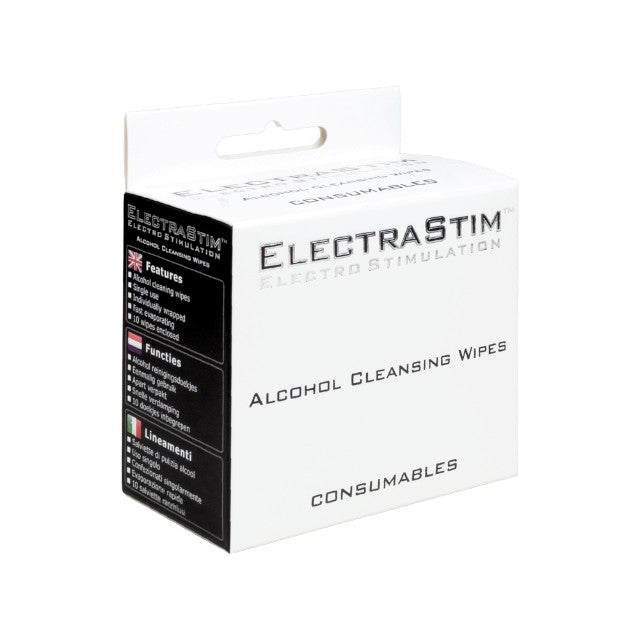 Șervețele ELECTRASTIM Alcohol Cleansing Wipes, pentru curățarea jucăriilor sexuale cu electroșoc, 10 bucăți 1 Șervețele ELECTRASTIM Alcohol Cleansing Wipes, pentru curățarea jucăriilor sexuale cu electroșoc, 10 bucăți