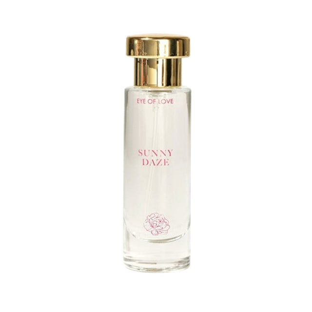 Parfum cu feromoni EYE OF LOVE Sunny Daze, pentru femei, note de bergamotă, trandafir de Damasc și iasomie, roz, 30 ml