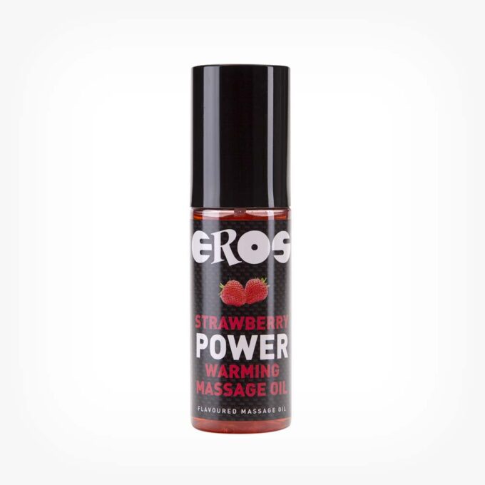 Ulei de masaj EROS Power Warming, cu efect de incalzire, aroma Capsuni, 100 ml