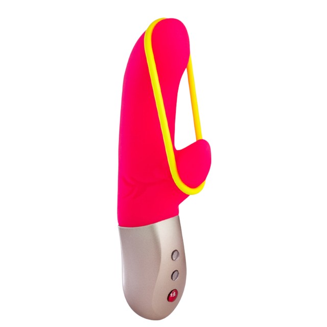 Vibrator rabbit FUN FACTORY Amorino, 12 funcții de vibrație, rezistent la apă, lungime 17 cm, culoare roz cu galben 1 Vibrator rabbit FUN FACTORY Amorino, 12 funcții de vibrație, rezistent la apă, lungime 17 cm, culoare roz cu galben