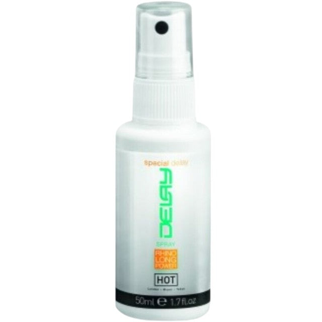 Spray intim HOT Delay Spray - Rhino Long Power, pentru întârzierea ejaculării, cu efect de răcire, 50 ml