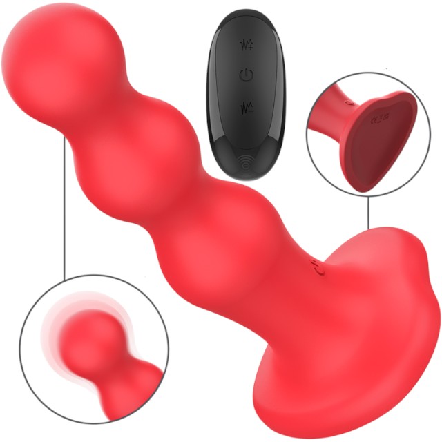 Vibrator INTENSE CODY, cu bază de fixare în formă de inimă, control prin telecomandă, 10 funcții de vibrație, roșu 1 Vibrator INTENSE CODY, cu bază de fixare în formă de inimă, control prin telecomandă, 10 funcții de vibrație, roșu