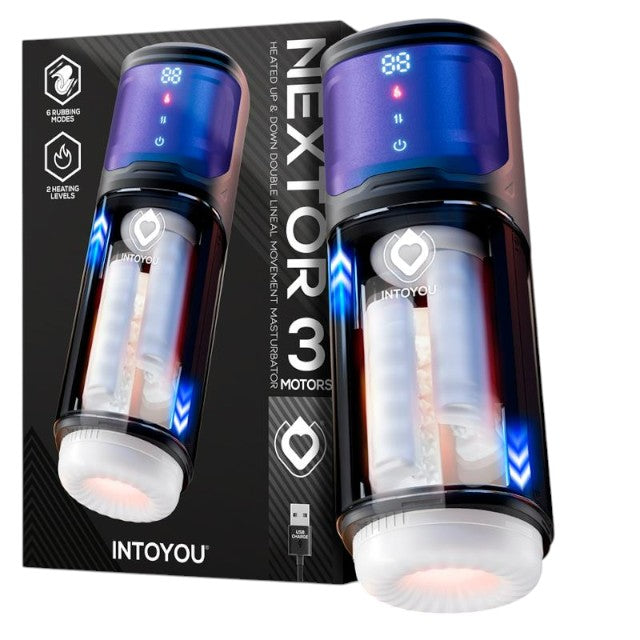 Masturbator automat INTOYOU - Nextor, cu 3 motoare puternice, 9 functii de vibratie, ecran digital LED, 27 cm 1 Masturbator automat INTOYOU - Nextor, cu 3 motoare puternice, 9 functii de vibratie, ecran digital LED, 27 cm