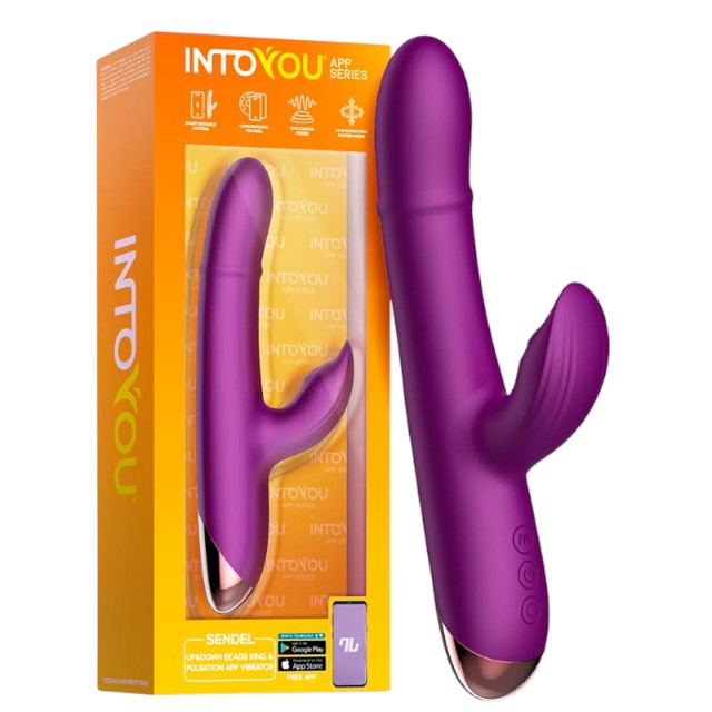 Vibrator INTOYOU APP - Sendel, control prin aplicatie, 10 fuctii de vibratie interna si clitoridiana, silentios, 22 cm x 3.3 cm, mov 1 Vibrator INTOYOU APP - Sendel, control prin aplicatie, 10 fuctii de vibratie interna si clitoridiana, silentios, 22 cm x 3.3 cm, mov