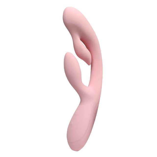 Vibrator cu stimulator INTY TOYS TWIRL, pentru stimularea clitorisului și punctului G, 10 funcții de vibrație, roz 1 Vibrator cu stimulator INTY TOYS TWIRL, pentru stimularea clitorisului și punctului G, 10 funcții de vibrație, roz