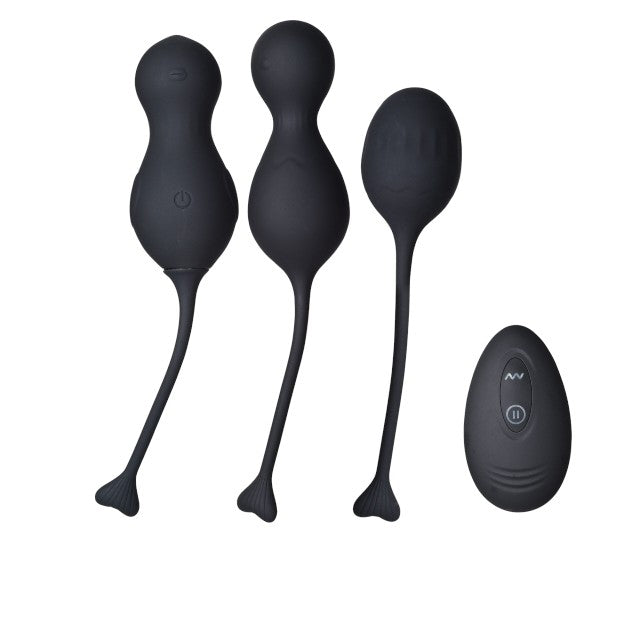 Set bile kegel vibratoare INTY TOYS BLAZE, control prin telecomandă, 10 funcții de vibrații ultra-puternice, silențios, negru 1 Set bile kegel vibratoare INTY TOYS BLAZE, control prin telecomandă, 10 funcții de vibrații ultra-puternice, silențios, negru